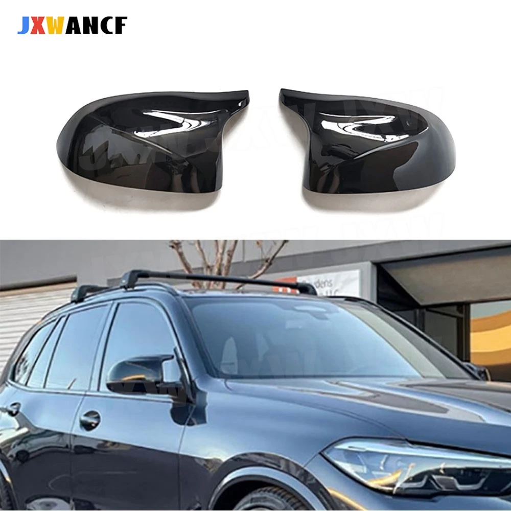 

JXWANCF ABS Gloss Black Rear Side Mirror Cover For BMW X5 G05 2019+ 2Pcs/set Car Side View Mirror Cover Caps