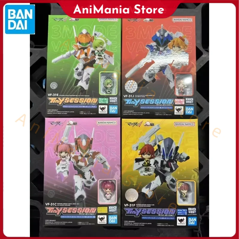

Комплект модели Bandai Tiny Session Macross: VF-31J Freyja и VF-31C Mirage Messer — коллекция аниме-роботов Super Dimension Fortress