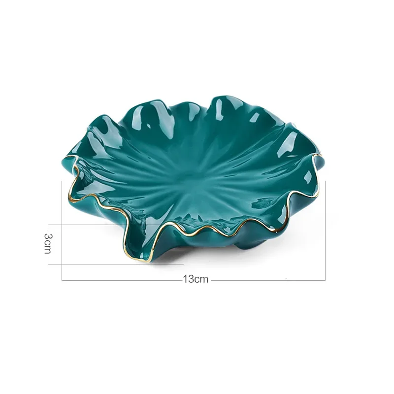 Lotus Leaf Shape Ceramics Soap Holder Nordic Style Soap Dish Box Soap Storage Organizer Drain Holder Bathroom Accessories 2024