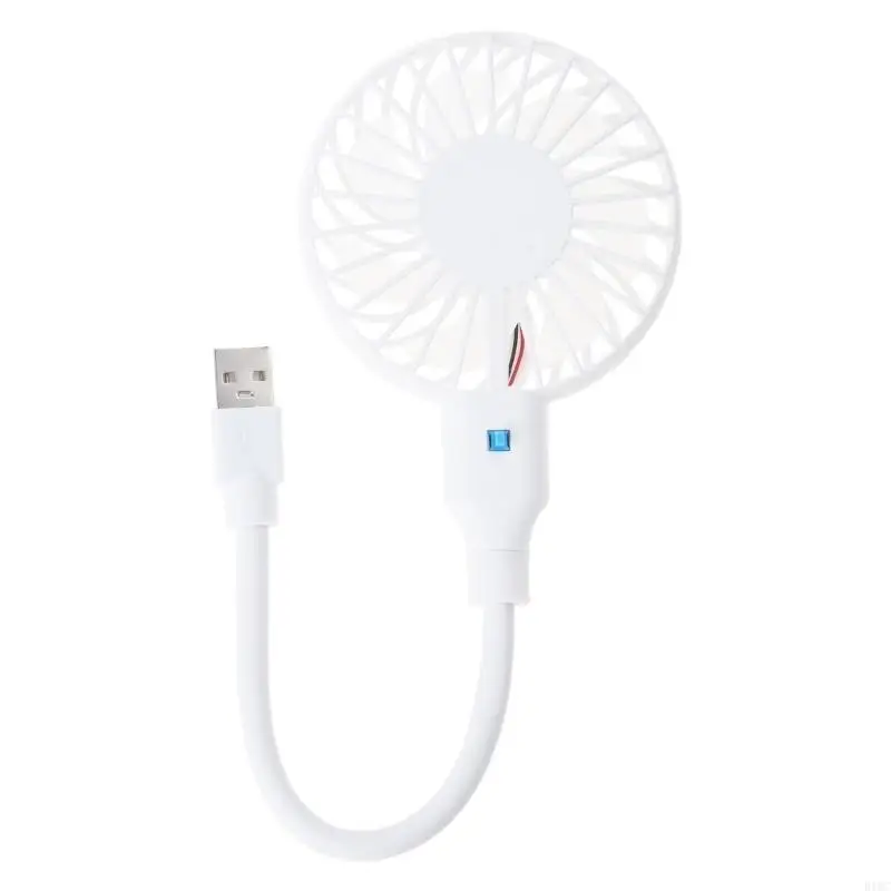 USB Desk Fan Adjustable Bendable Neck Designing 1 Speed Quiet Motor for Home Office Outdoor Use 5V Input