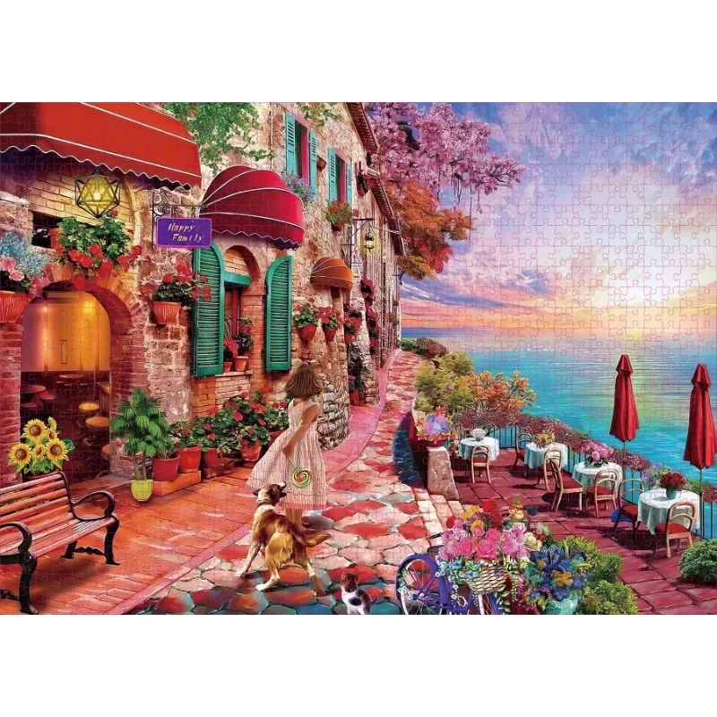 70*50cm Adult Puzzle 1000 Pieces Paper Jigsaw Puzzles The Morning Blossom Famous Painting Series Learning Education Craft Toys