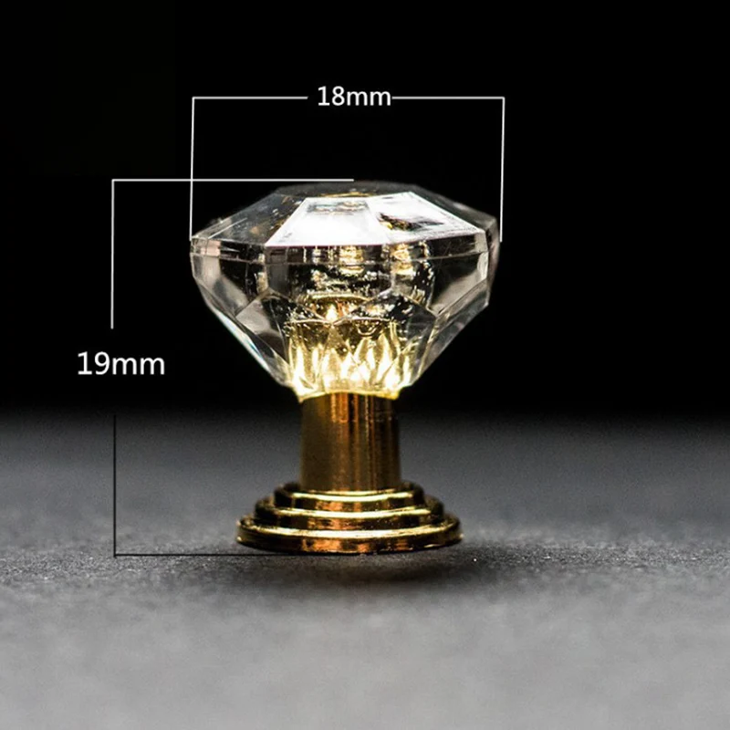 (YY) 10 قطعة 2025 جديد الاكريليك كريستال المقابض دولاب درج مقبض سحب مقبض الباب خزانة إصلاح أداة الملحقات