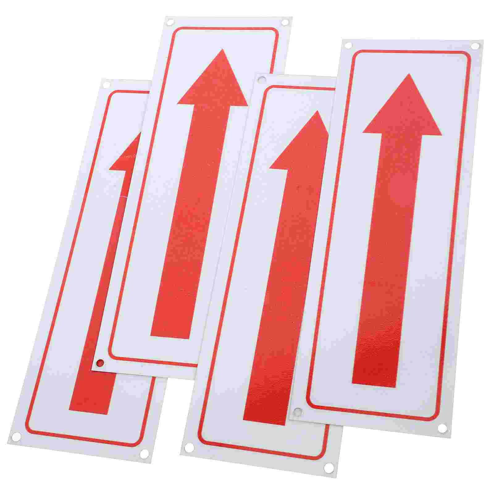 

4 Pcs Arrow Sign 10x3.5 Aluminum Anti Rust UV Weatherproof Traffic Direction Signs for Streets Construction Farms