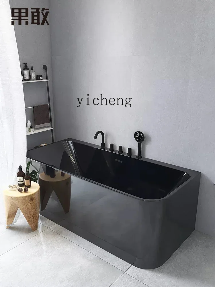 Picture 3: Household Light Luxury Spa Full Black Acrylic Constant Temperature Heating Bathtub