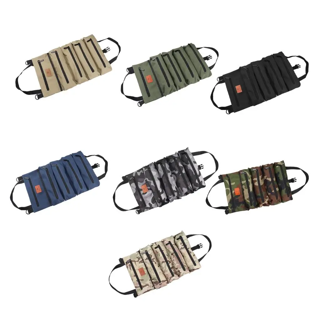 

Многофункциональная сумка-органайзер для инструментов и снаряжения для кемпинга и автомобиля, рулонная сумка для хранения гаечных ключей