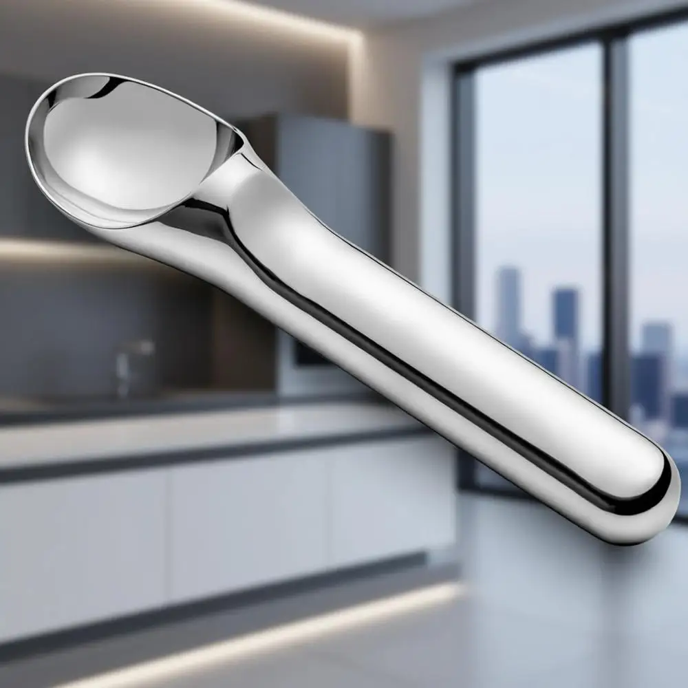 

Ergonomic Handle Non-Toxic Stainless Steel Ice Cream Scoop - Essential Kitchen Tool