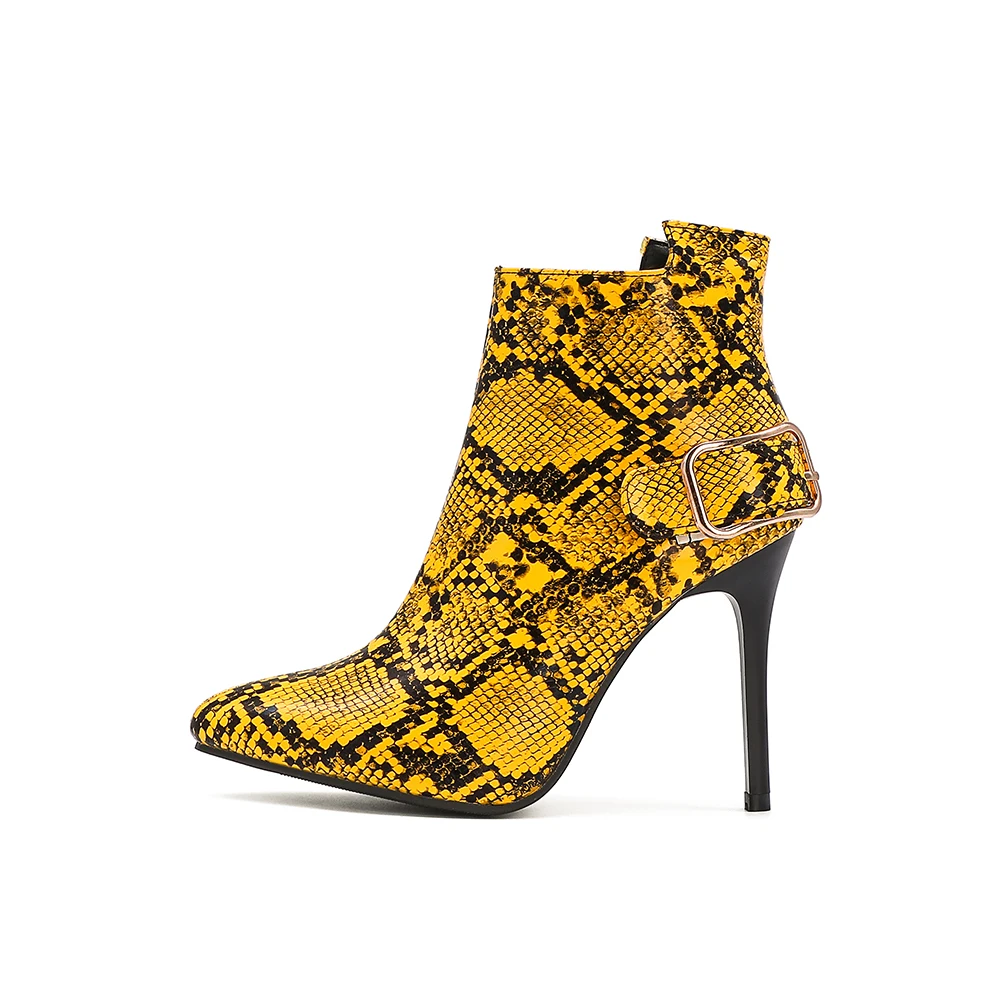 Hot Winter New Sexy Brown Green Women Ankle Boots Fashion Super High Heels Office Lady Shoes Plus Big Size 11 43 45 48