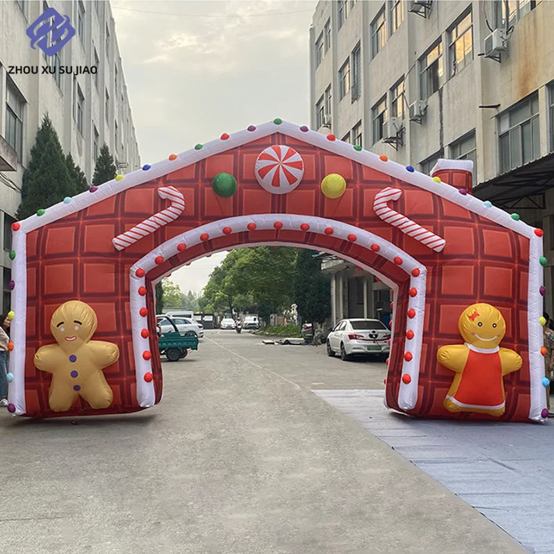 

Customized Christmas inflatable archway, inflatable cookies and candies archway entrance, used for holiday decoration