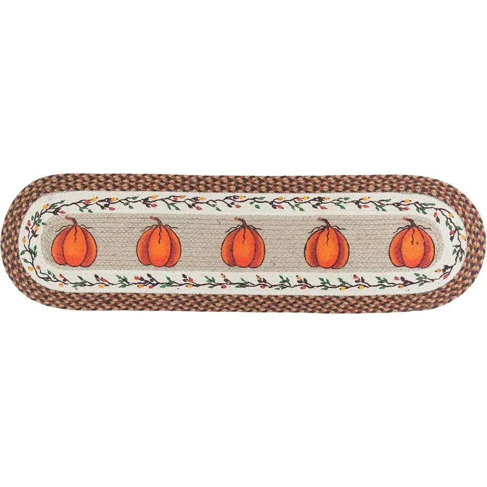 

Oval Woven Table Runner, 13 x 48, Autumn Pumpkin Pattern
