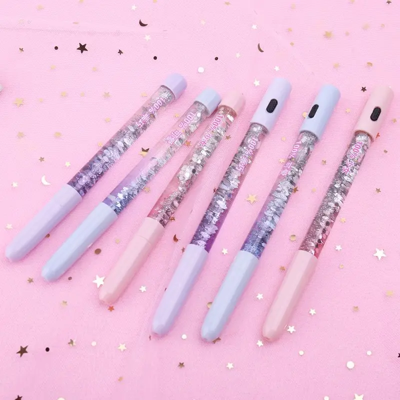 LED 다채로운 액체 유사 0.5mm 볼펜 마술 지팡이 학교 문구 O