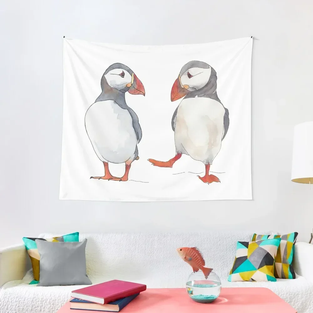 

Puffin friends dancing - illustration Tapestry Decorative Wall Home And Comfort Decor Room Decor Korean Style Tapestry