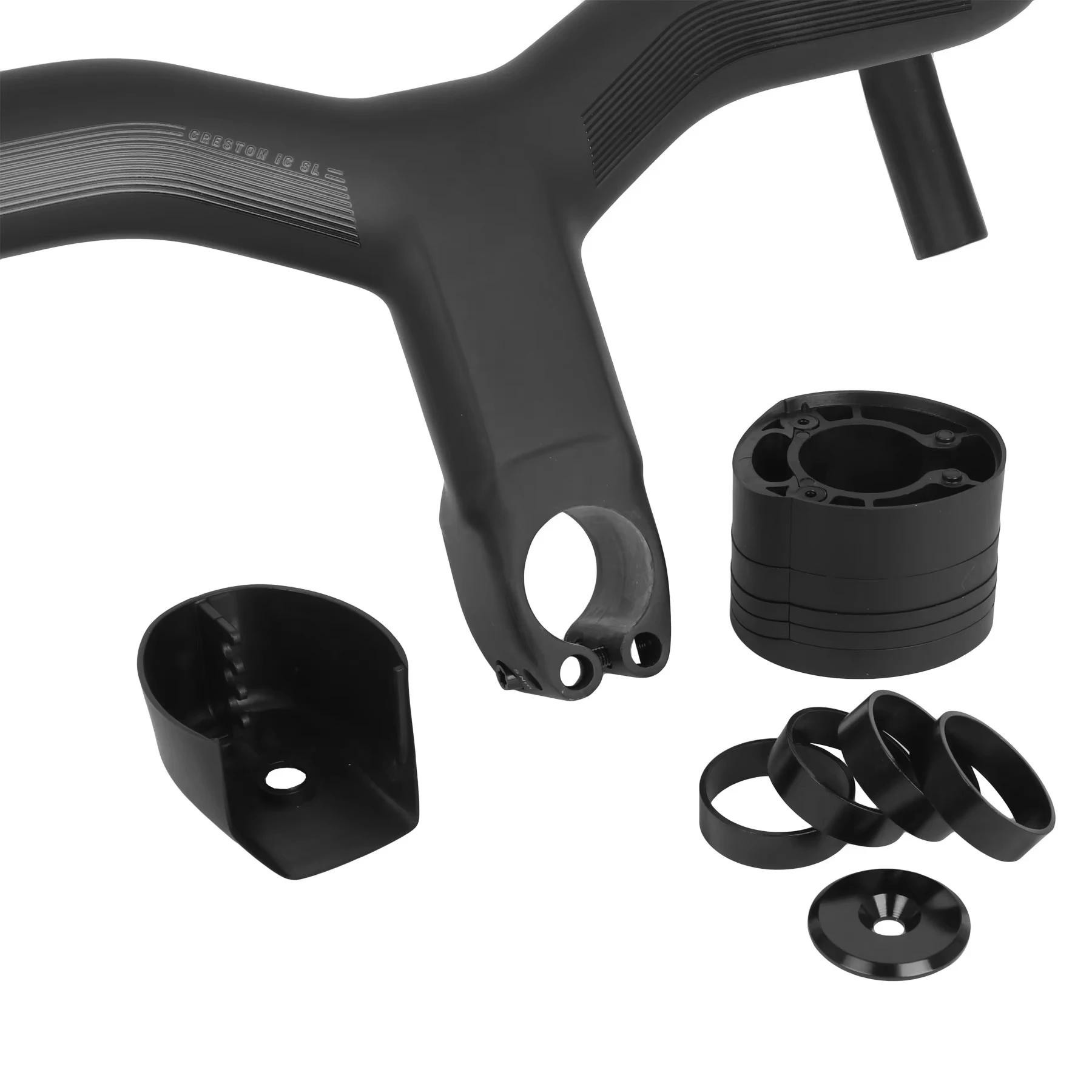 AliExpress ULLICYC Creston IC SL Carbon Cockpit  Fully Internal Routing Road Bicycle HandleBar Di2 Matte Black Integrated Carbon  Handlebar