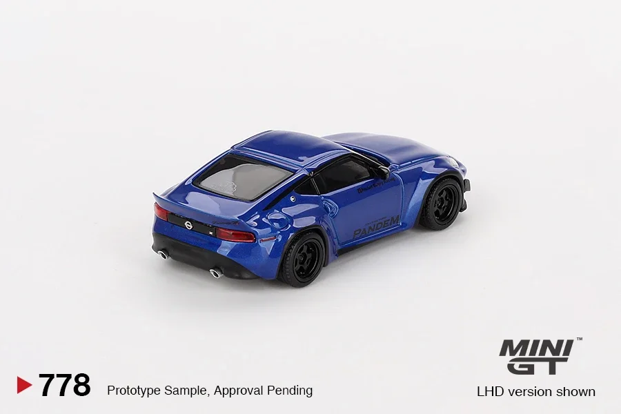 MINIGT 1:64 Nissan Z Pandem Seiran Blu MGT00778-MJ Auto in lega Giocattoli Veicolo a motore Pressofuso in metallo Modello per bambini