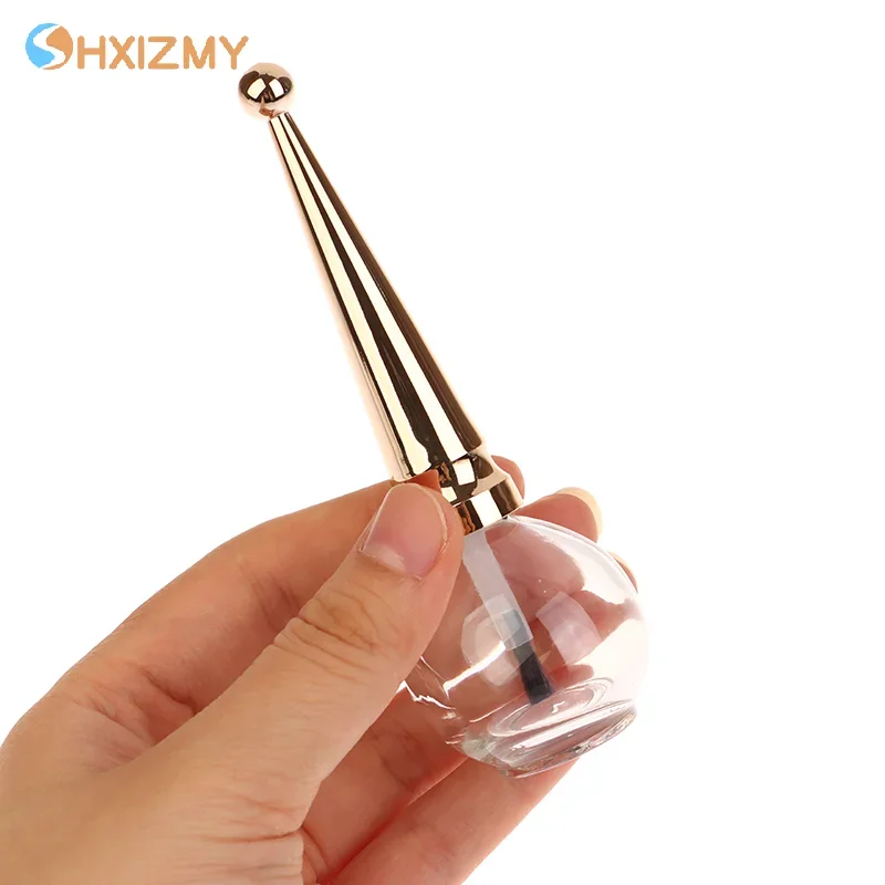 Botella vacía de Gel para uñas de 15ml con cepillo, botella de esmalte de uñas, botella de mezcla vacía de vidrio, contenedor de botella vacía de Gel para uñas