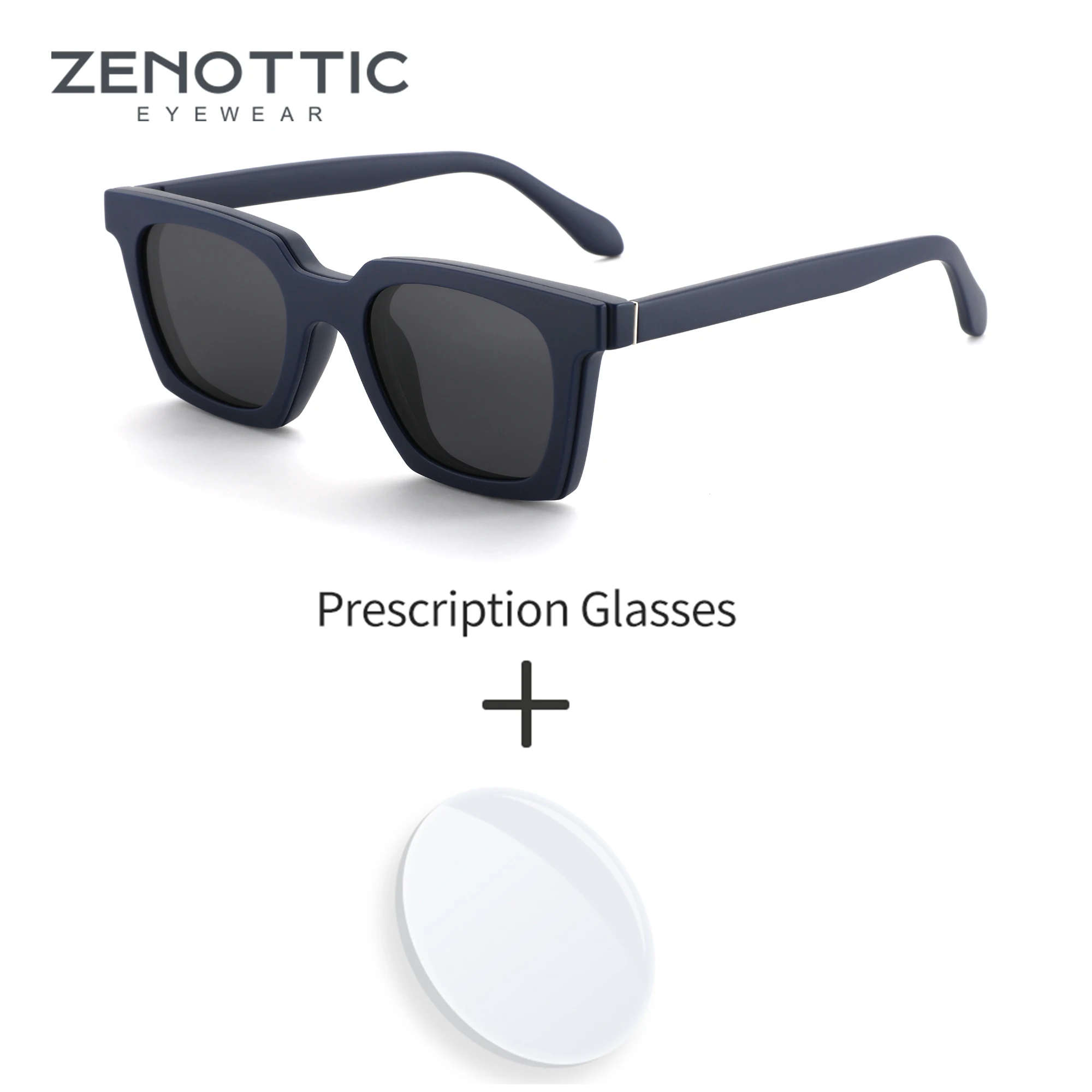 

ZENOTTIC 2025 Ultra Lightweight TR90 Prescription Glasses Magnetic Clip-on Polarized Sunglasses UV400 Protection Women Men T1936