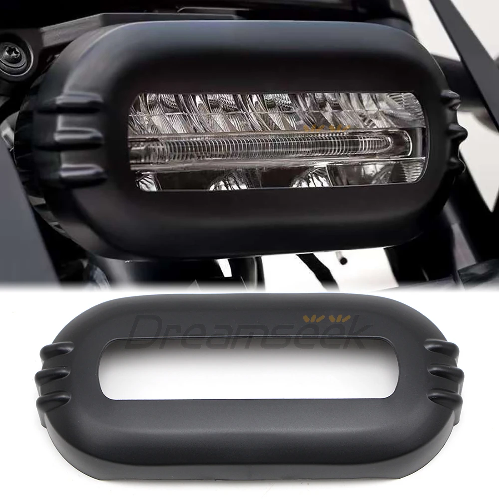 Motorcycle Black Headlight Cover for Harley Sportster S RH1250 RH1250S 2021 2022 Front Headlamp Trim Bezel Guard Protector ABS