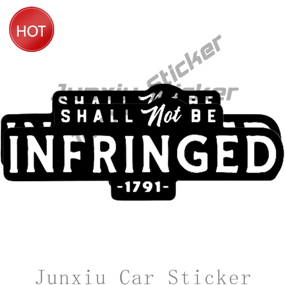 2 Pack Shall Not Be Infringed 2nd Amendment PVC Sticker For Car Bumper And Rear Window Decorative Graphic Design Decal