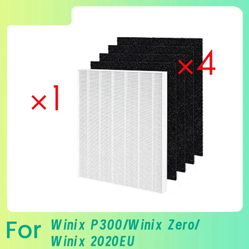 Filtro HEPA B58B-1 e 4 prefiltri a carbone attivo per purificatore d'aria Winix P300/Winix Zero/Winix 2020EU