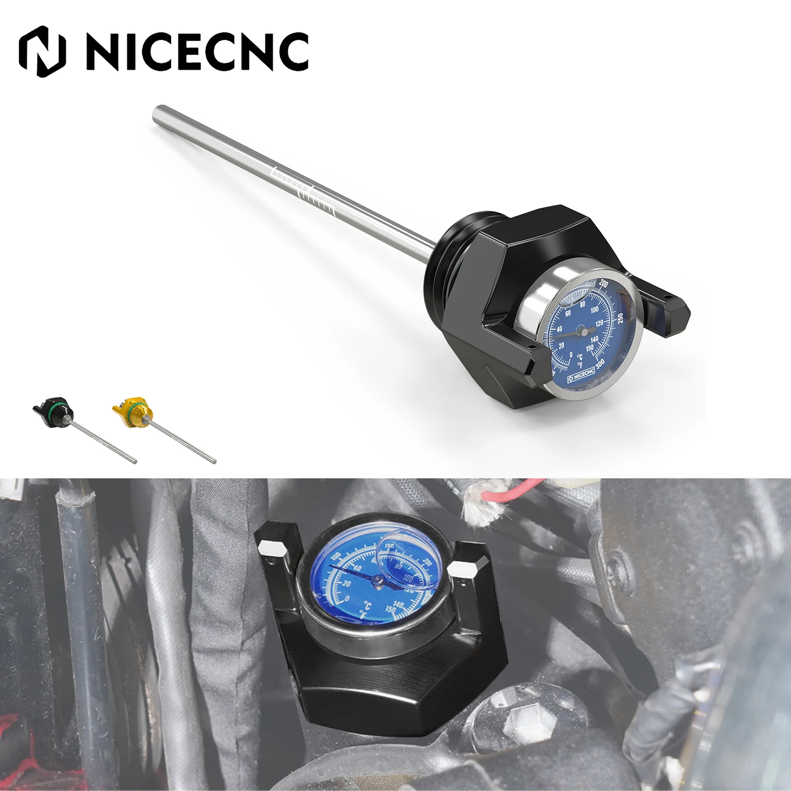 

For 2017-2024 Harley Street Glide FLHX Road Glide FLTRX Oil Dipstick w/ Thermometer Road King FLHR Ultra Limited Electra Glide