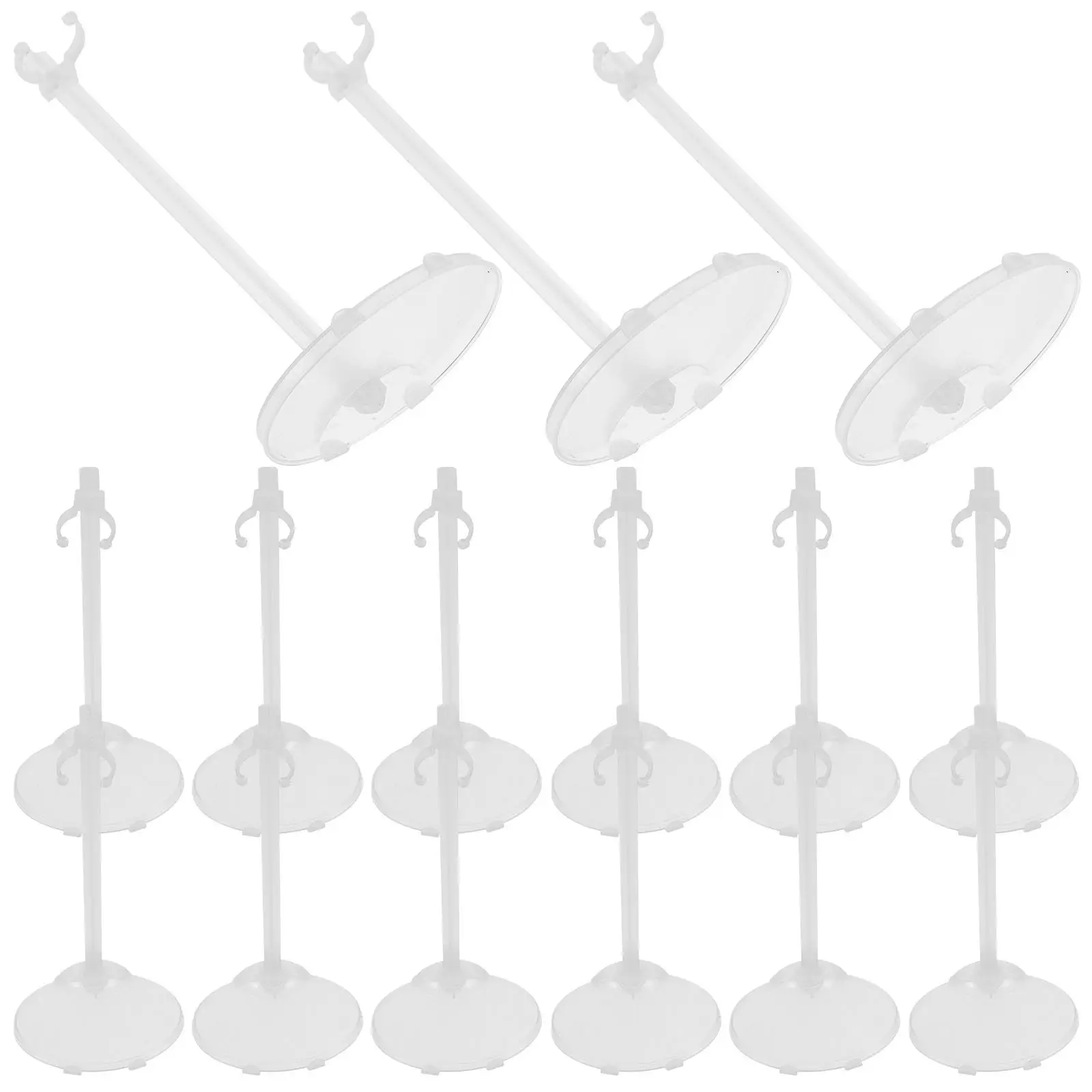 

15Pcs Small Figure Holding Rack Transparent Stand for Kids Area Cleanliness Shelf Display Storage Solution Toy Stand