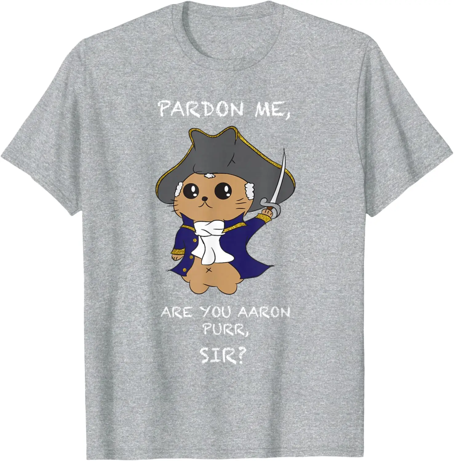 Cute Hamilton Cat T-Shirt 100% Cotton O-Neck Short Sleeve Summer Casual Mens T-shirt Streetwear