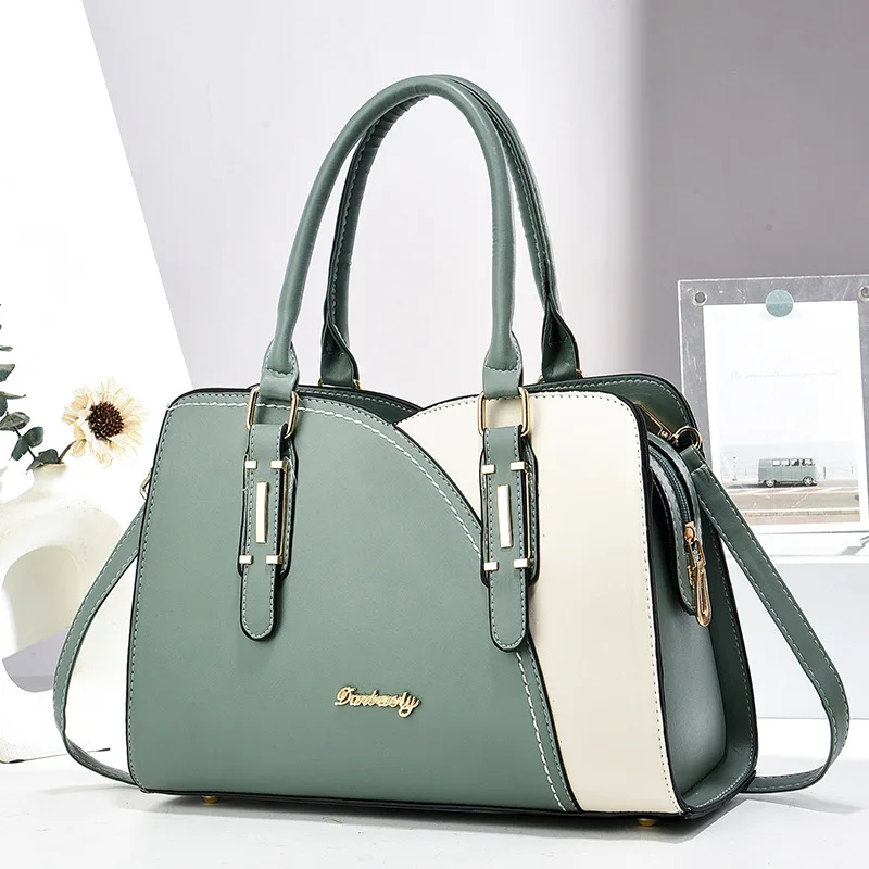 

New Luxury Splicing Women Handbag Trendy Women's Shoulder Bags High Quality PU Leather Crossbody Tote Bolsas Wallet Sac A Main