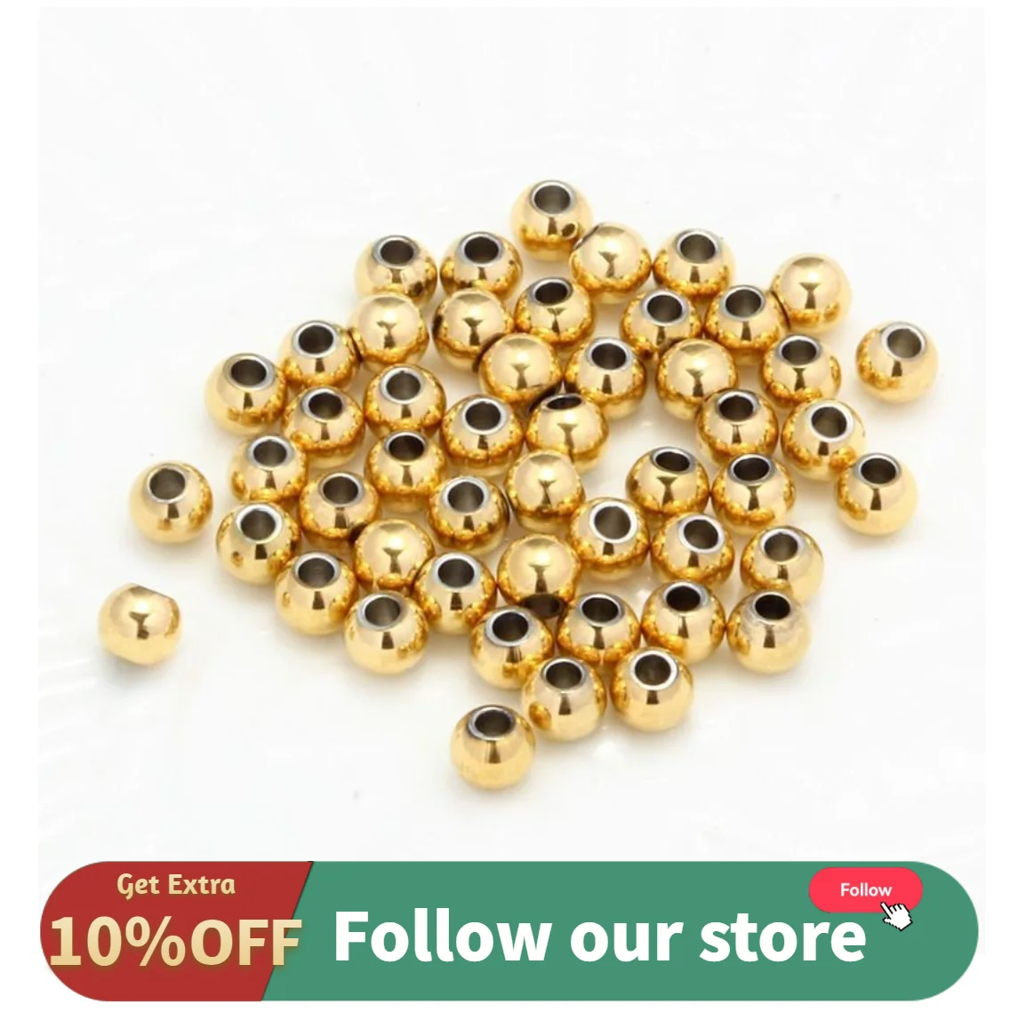 100pcs 2-4mm High Quality Stainless Steel Beads For Jewelry Making DIY Loose Spacer Metal Beads Ball for Bracelets Components