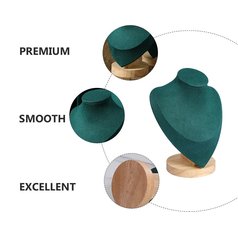 

1 шт., рамка для дисплея ожерелья, деревянная байковая стойка для демонстрации ювелирных изделий, нежный удобный материал, не повреждение истирания