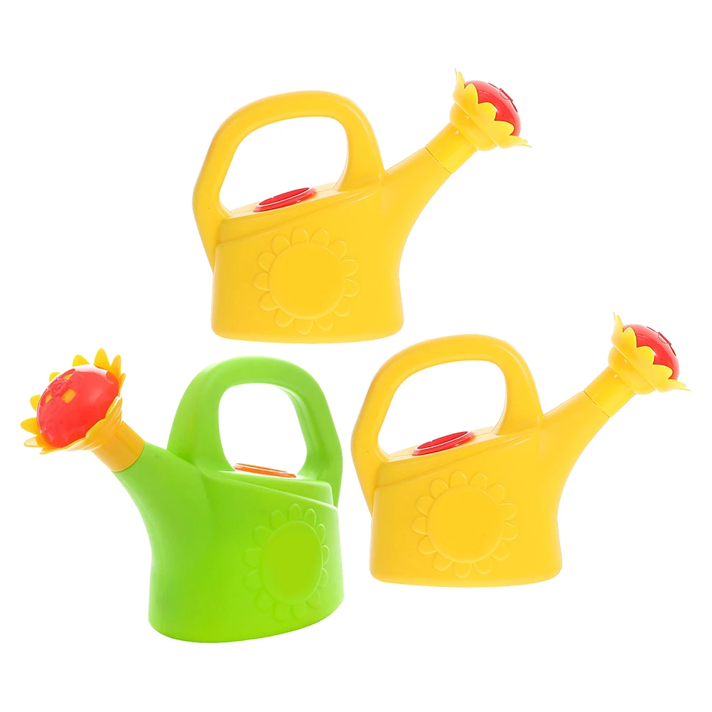 

3Pcs Childrens Watering Can Adorable Shaped Bright Colors Versatile Usage Realistic Watering Effect Educational Handheld Pot