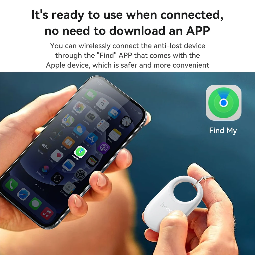 HOCO Fashion Smart Wireless Anti-Lost Position Device GPS Tracker Suppprt For Find My For Wallet Key Pet Alarm Finder Tag