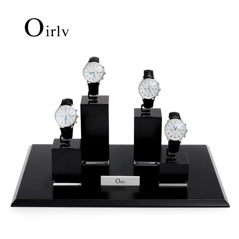 

Oirlv Black Watch Display Rack with C Circle for Men and Women Watch Storage Stand Jewelry Organizer Holder