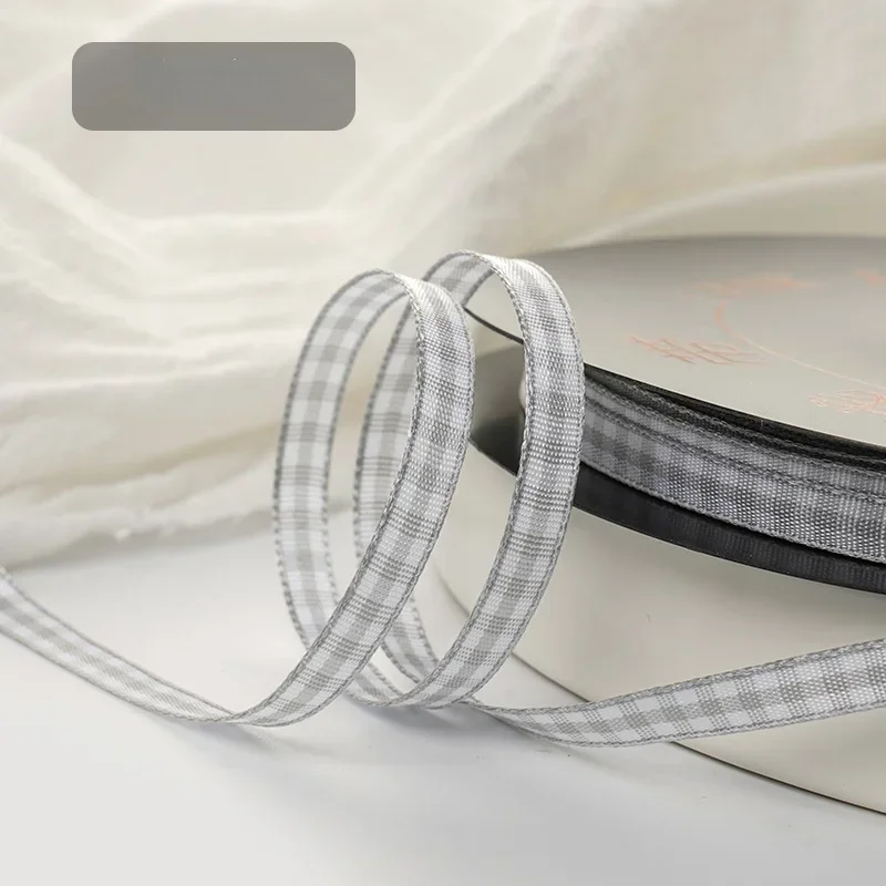 45 متر/لفة 6 مللي متر نسيج القطن شريط فحص صغير مهرجان المنزل الديكور DIY بها بنفسك الملابس والاكسسوارات القوس هدية حزمة المواد