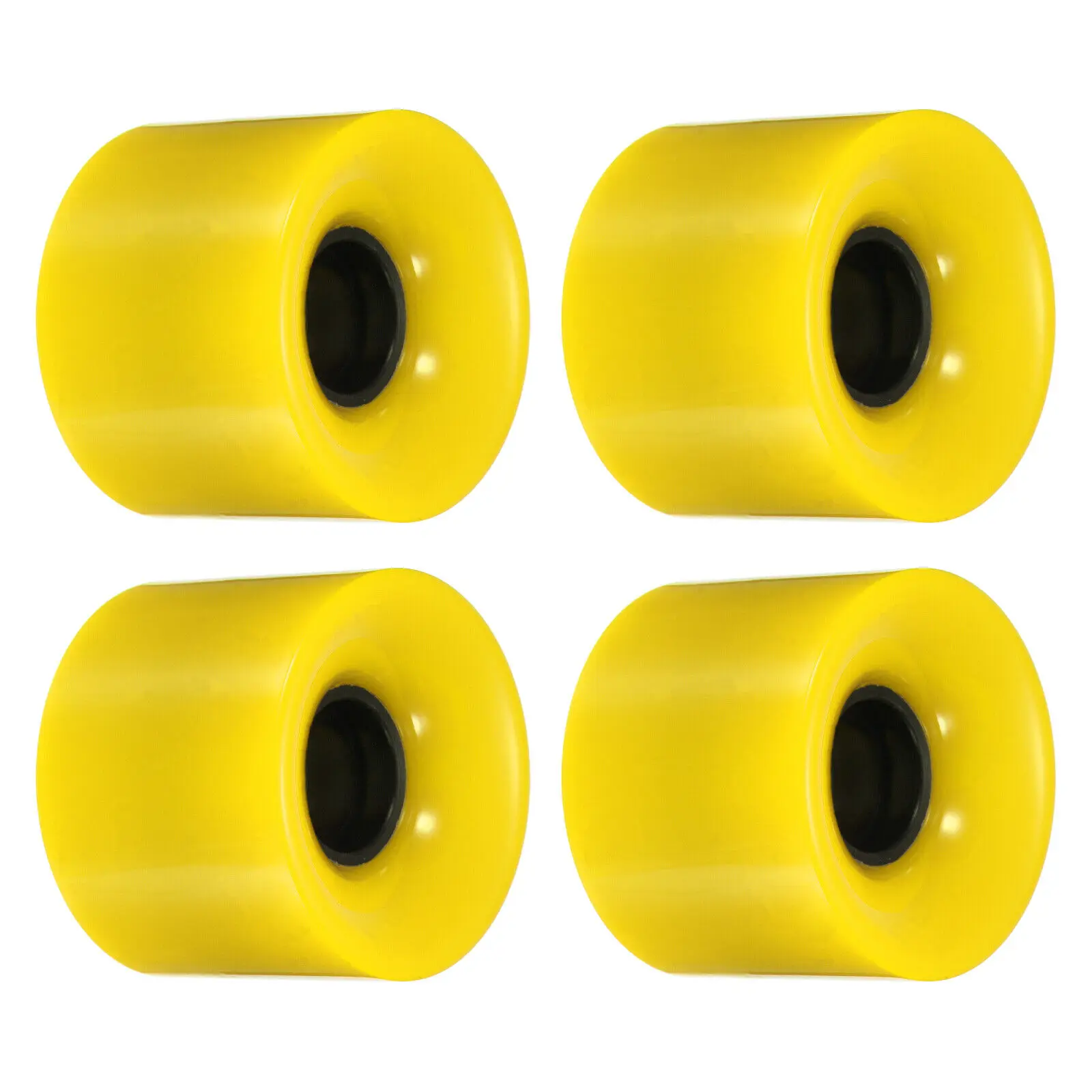 Rueda de monopatín amarilla 78A, 60x45mm, mejora tu experiencia de conducción con juego de ruedas de Longboard ABEC 11 rodamientos y espaciadores