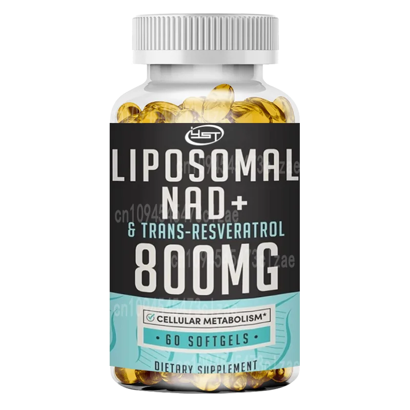 Liposomal NAD+with Trans-Resveratrol 300 Mg, Max Absorption, Actual NAD+ Boosting Supplement for Healthy Aging, Cellular Energy