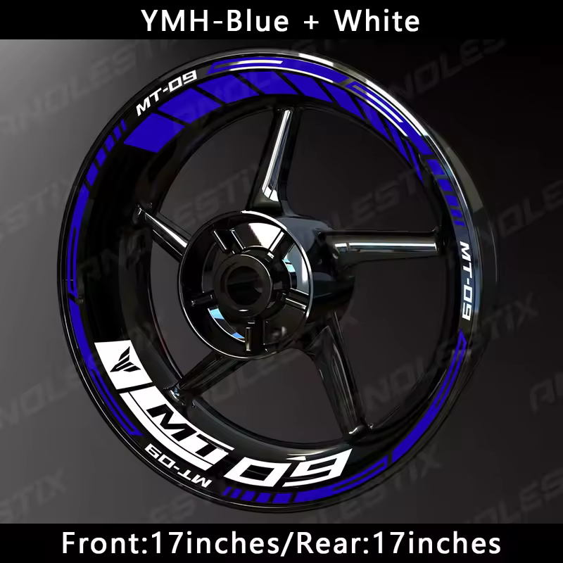 AnoleStix Reflective Motorcycle Wheel Sticker Hub Decal Rim Stripe Tape For YAMAHA MT-09 MT09 - Image 10