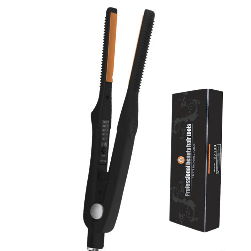 NONE 2-in-1 Haarglätter & Lockenstab Kleines Glätteisen Keramik-Haarcrimper Wellenformer für Kurzhaar Glättungs- und Lockenstyling-Werkzeug 4
