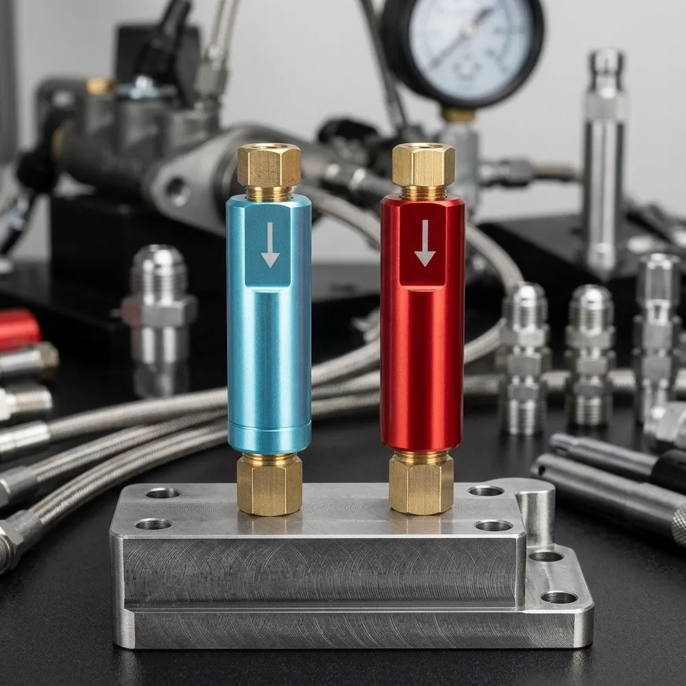 Fotografia 4: 2 Válvulas de Pressão Residual de 2lb e 10lb para Freios a Disco e Tambor com Conexões 3/8-24 polegadas - Marca em Destaque Novo e de Alta Qualidade