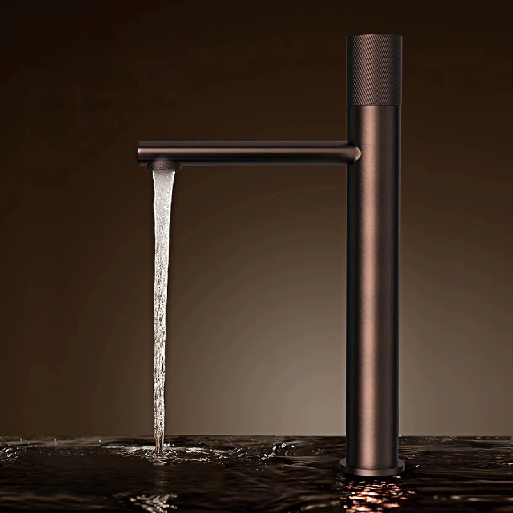 Bathroom Basin Faucet Diamond Single Handle Design High-End Hotel Cold and Hot  Faucet