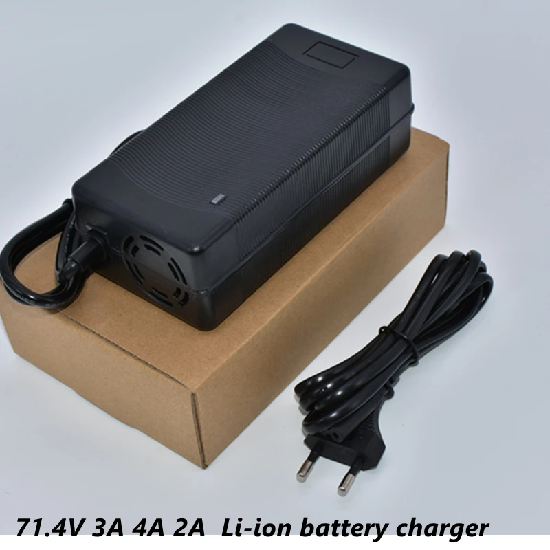 71.4V 3A 4A 2A Li-ionCharger 17S 61.2V 62.9V 3A  Lithium Chargers T/PC/IEC 3Pin Connector