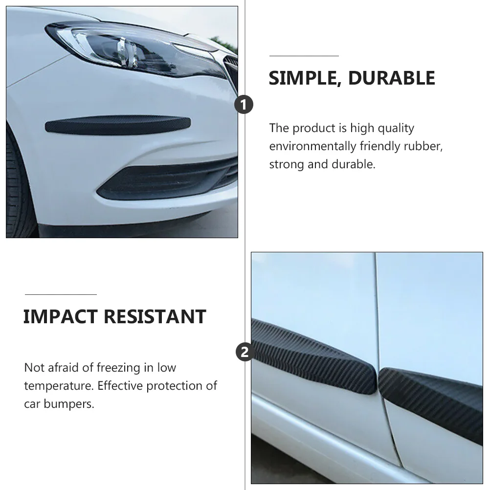 

Rubber Car Bumper Protector Anti collision Strip Durable Impact Resistant Flexible Freezing Proof Self adhesive Tape Car