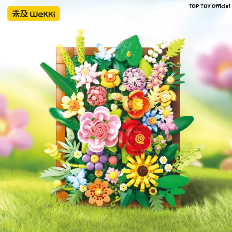 Blumenrebe, Schatten, Holzblume, dekorative Malerei, kleine Partikel, zusammengebautes Spielzeugmodell für Kinder, Ornament, Weihnachtsgeschenk