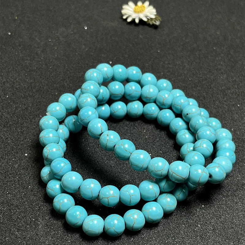 GD Quan Zhilong Ins Same Blue Turquoise Turquoise Bohemian Sle Men's and Women's New Bracelet Jewelry Beaded