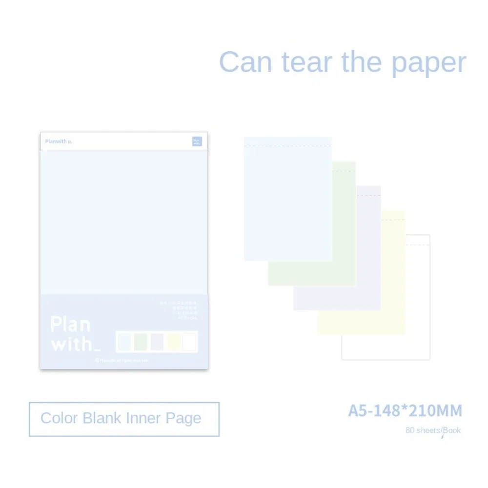 Colorido Multiduty Tearable Notebook, Agenda Pad, B5 Papelaria, Diário Planner NoteBook