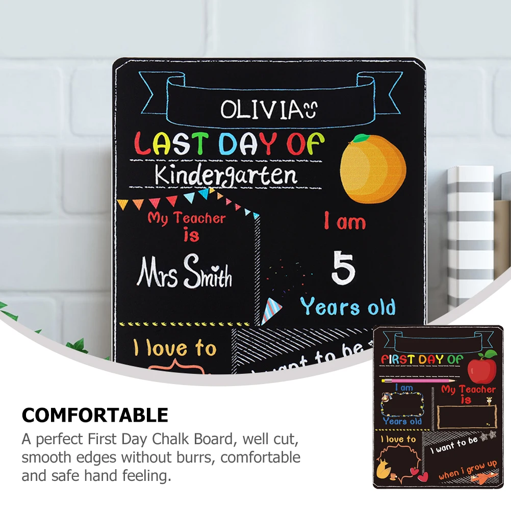

2 Pcs Double sided Blackboard 25 20cm Non porous Student Chalk Board Back to School Cartoon Kids Recording School