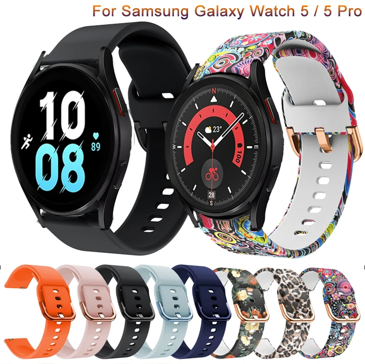 

20mm watch Band For Samsung Galaxy Watch 5/4 44mm 40mm classic 46mm 42mm Silicone Sports Bracelet Galaxy Watch 5 pro 45mm Strap