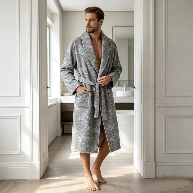 New Autumn Winter 4 Layer Japanese Kimono Robe Cotton Gauze Bathrobe Men And Women Kimono Sleepwear Homewear Couple Hotel Robe