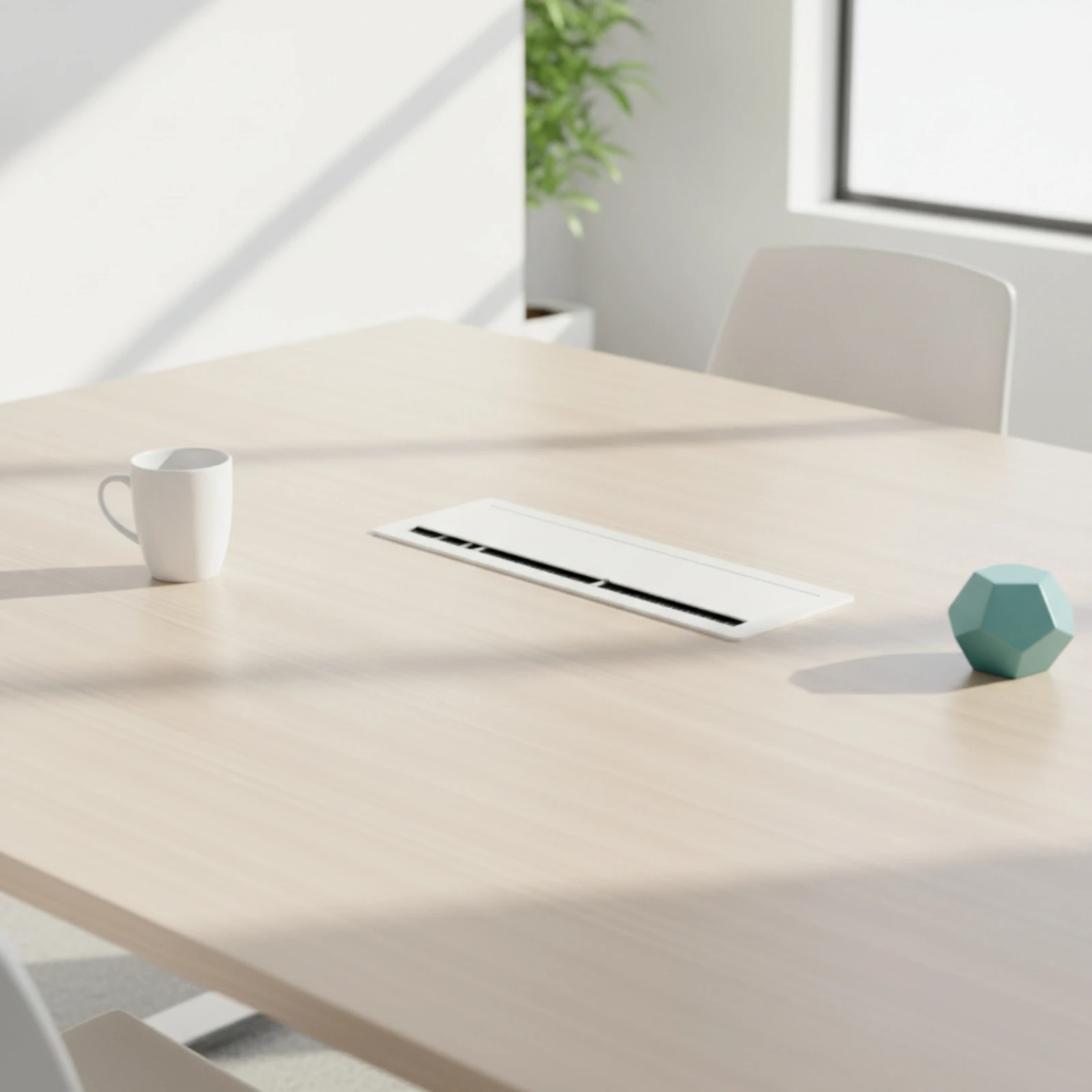 Desk Cable Pass-Through with Brush Strip Clutter-Uncluttered Cable Box with Brush Wire Management Cover Soft-Bristled Compact