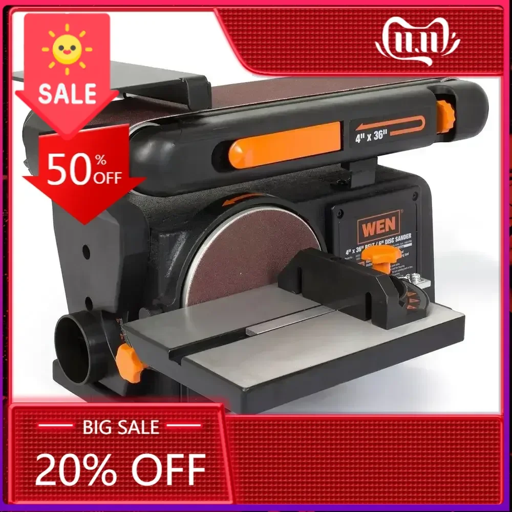 

Бестселлер: Ленточно-дисковый шлифовальный станок с чугунным основанием 4x36 дюймов и диском 6 дюймов, настольная конструкция