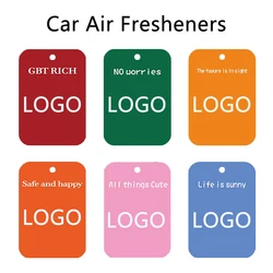 100Pcs Customized Car Air Fresheners Car Scent Air Freshener for Car Fragrance Tree Car Aromatic Agent Cars Accessories Interior