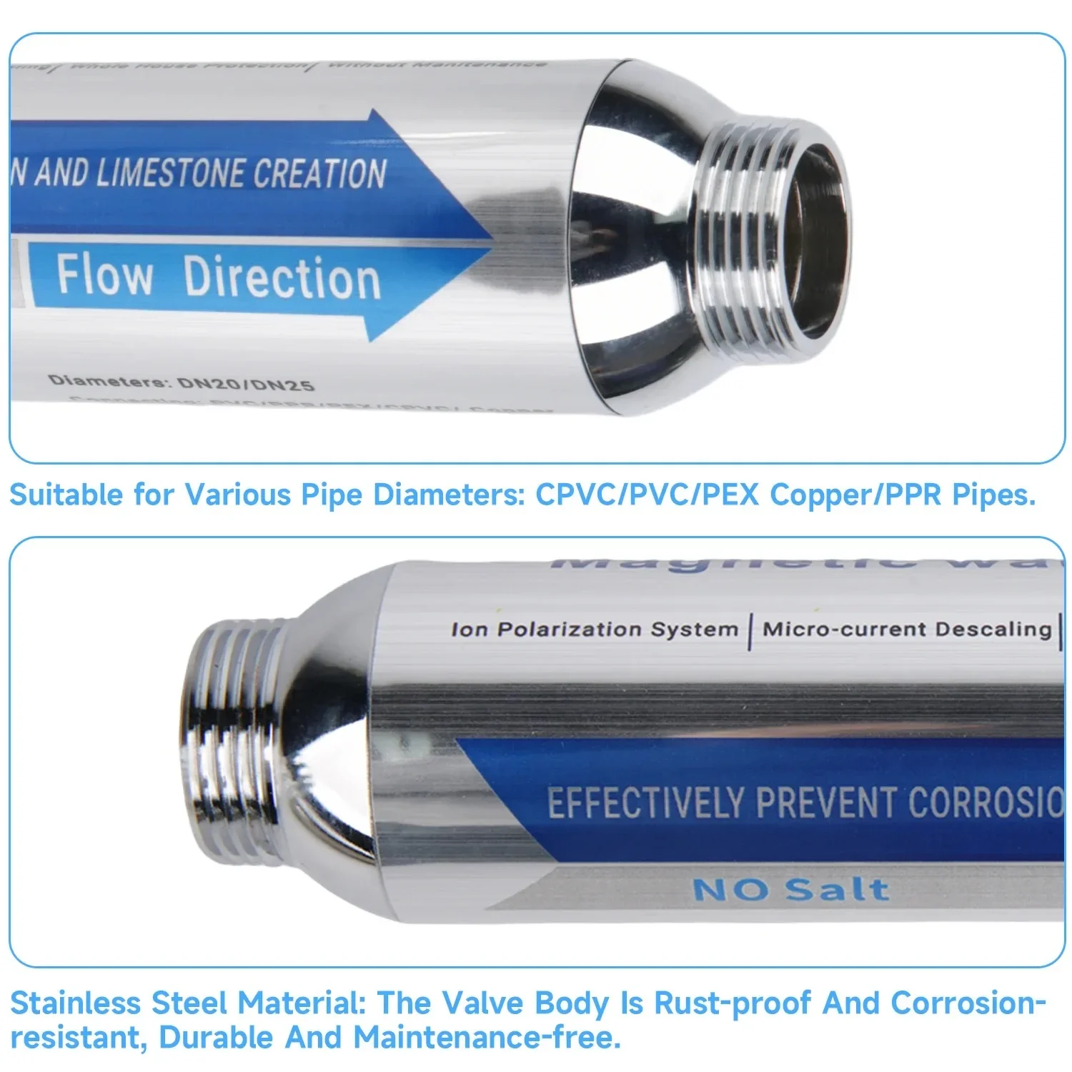 نظام منقي المياه فائق المغناطيسي IPSE للمنزل بالكامل، مقياس إزالة الترسبات بالمياه الخالي من الملح، آلة تثبيط المقياس